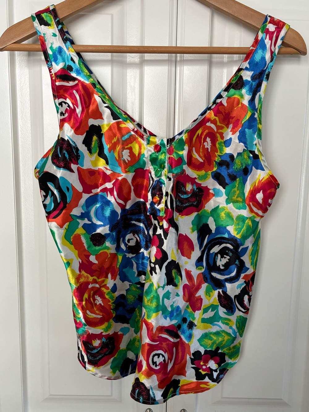 Vintage Victoria’s Secret 1990s Gold Label Silky Buttoned Tank Top Size Small